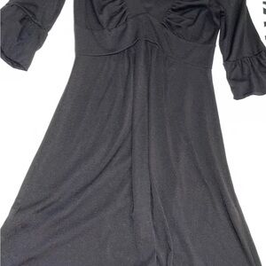 Velvet Torch Black Midi Dress